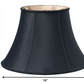 HomeRoots 14" Slanted Bell Paperback Shantung Lampshade in Black Finish