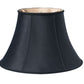 HomeRoots 14" Slanted Bell Paperback Shantung Lampshade in Black Finish