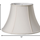 HomeRoots 14" Slanted Bell Paperback Shantung Lampshade in Cream Finish