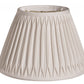 HomeRoots 14" Slanted Bell Smocked Paperback Shantung Lampshade in Cream Finish