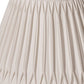 HomeRoots 14" Slanted Bell Smocked Paperback Shantung Lampshade in Cream Finish