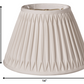 HomeRoots 14" Slanted Bell Smocked Paperback Shantung Lampshade in Cream Finish