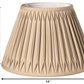 HomeRoots 14" Slanted Bell Smocked Paperback Shantung Lampshade in Vintage Gold Finish