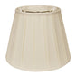 HomeRoots 14" Slanted Crimped Box Shantung Lampshade in Ivory Finish