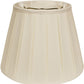 HomeRoots 14" Slanted Crimped Box Shantung Lampshade in Ivory Finish