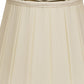 HomeRoots 14" Slanted Crimped Box Shantung Lampshade in Ivory Finish