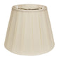 HomeRoots 14" Slanted Crimped Box Shantung Lampshade in Ivory Finish