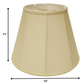 HomeRoots 14" Slanted Empire Monay Shantung Lampshade in Antique White Finish