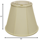 HomeRoots 14" Slanted Empire Monay Shantung Lampshade in Ivory Finish
