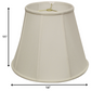 HomeRoots 14" Slanted Empire Monay Shantung Lampshade in White Finish