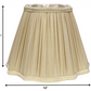 HomeRoots 14" Slanted Fancy Square Shantung Lampshade in Pearl Grey Finish