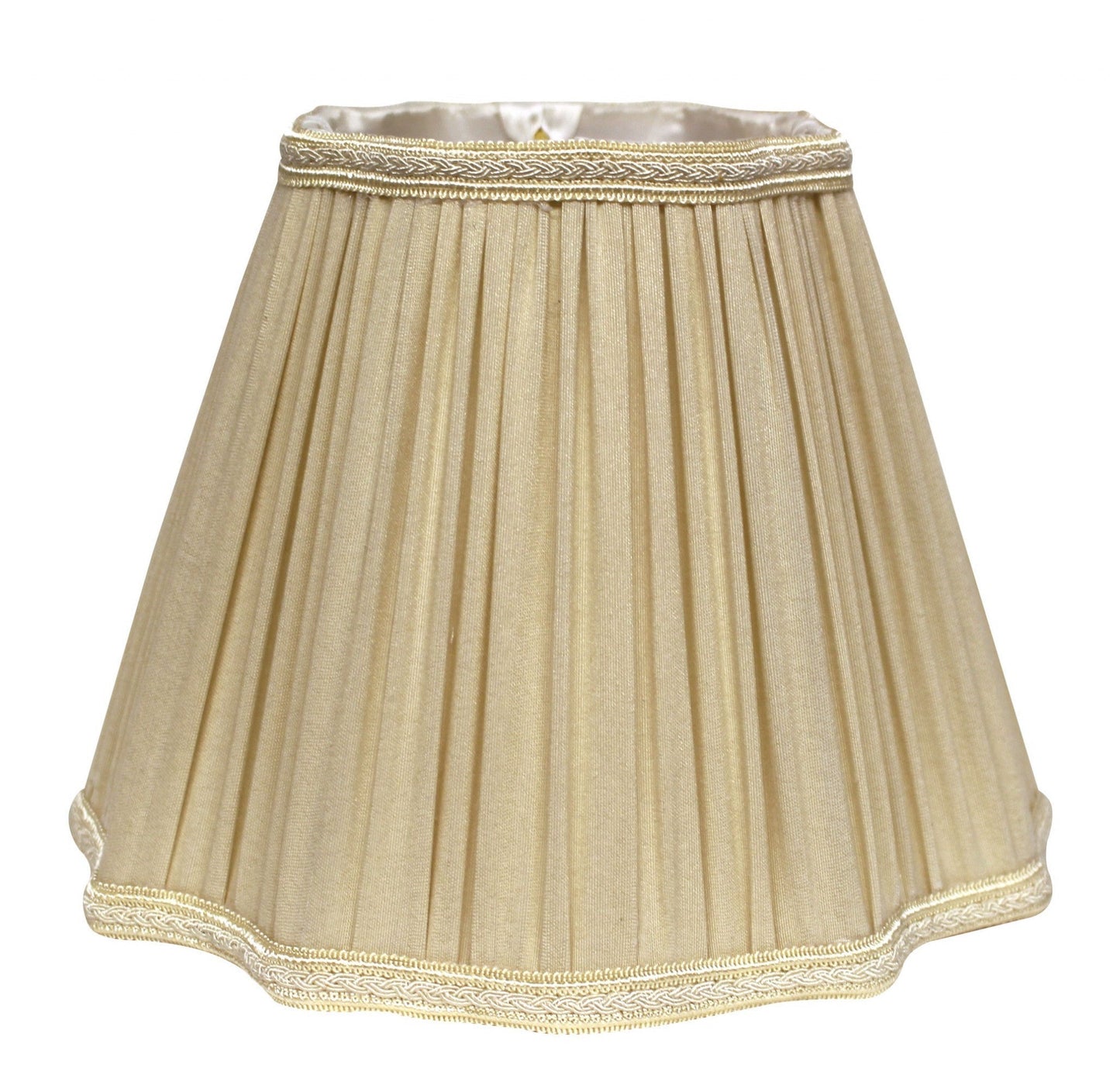 HomeRoots 14" Slanted Fancy Square Shantung Lampshade in Pearl Grey Finish