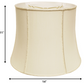 HomeRoots 14" Slanted Girdle Shantung Lampshade in Ivory Finish