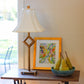 HomeRoots 14" Slanted Notch Square Shantung Lampshade in Ivory Finish