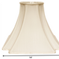 HomeRoots 14" Slanted Notch Square Shantung Lampshade in Ivory Finish