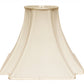 HomeRoots 14" Slanted Notch Square Shantung Lampshade in Ivory Finish