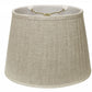 HomeRoots 14" Slanted Oval Paperback Linen Lampshade in Cream Finish