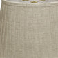HomeRoots 14" Slanted Oval Paperback Linen Lampshade in Cream Finish