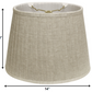 HomeRoots 14" Slanted Oval Paperback Linen Lampshade in Cream Finish