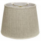 HomeRoots 14" Slanted Oval Paperback Linen Lampshade in Cream Finish