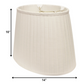 HomeRoots 14" Slanted Oval Paperback Linen Lampshade in White Finish