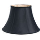 HomeRoots 14" Slanted Oval Paperback Shantung Lampshade in Black Finish With Bronze Lining