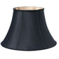 HomeRoots 14" Slanted Oval Paperback Shantung Lampshade in Black Finish With Bronze Lining