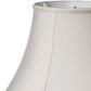 HomeRoots 14" Slanted Oval Paperback Shantung Lampshade in Cream Finish