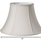HomeRoots 14" Slanted Oval Paperback Shantung Lampshade in Cream Finish