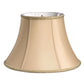 HomeRoots 14" Slanted Oval Paperback Shantung Lampshade in Vintage Gold Finish