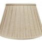 HomeRoots 14" Slanted Paperback Linen Lampshade With Box Pleat in Cream Finish