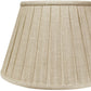 HomeRoots 14" Slanted Paperback Linen Lampshade With Box Pleat in Cream Finish