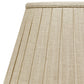 HomeRoots 14" Slanted Paperback Linen Lampshade With Box Pleat in Cream Finish
