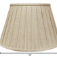 HomeRoots 14" Slanted Paperback Linen Lampshade With Box Pleat in Cream Finish