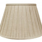 HomeRoots 14" Slanted Paperback Linen Lampshade With Box Pleat in Cream Finish