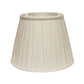 HomeRoots 14" Slanted Paperback Linen Lampshade With Box Pleat in White Finish