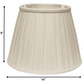 HomeRoots 14" Slanted Paperback Linen Lampshade With Box Pleat in White Finish