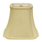 HomeRoots 14" Slanted Rectangle Bell Monay Shantung Lampshade in Antique White Finish