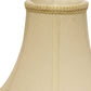 HomeRoots 14" Slanted Scallop Bell Monay Shantung Lampshade in Ivory Finish