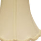 HomeRoots 14" Slanted Scallop Bell Monay Shantung Lampshade in Ivory Finish