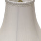 HomeRoots 14" Slanted Scallop Bell Monay Shantung Lampshade in White Finish