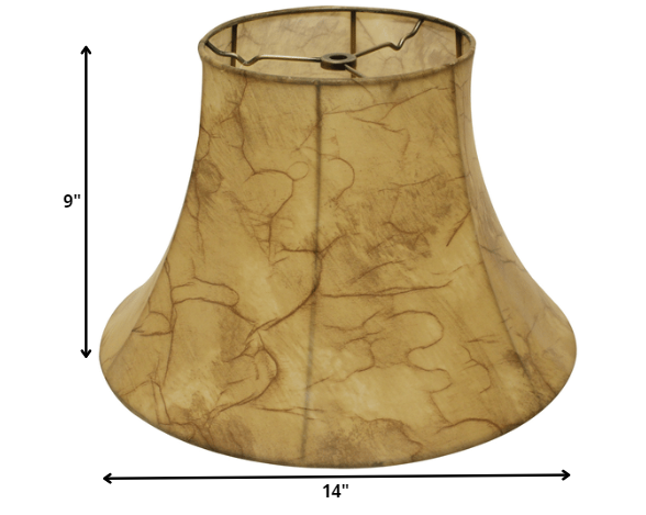 HomeRoots 14" Slanted Softback Lampshade With Antique Parchment Finish