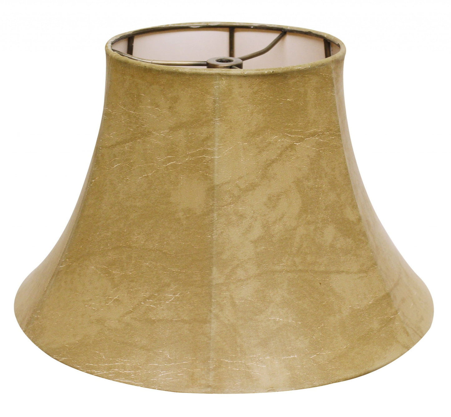 HomeRoots 14" Slanted Softback Parchment Lampshade With Faux Snakeskin Finish