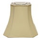 HomeRoots 14" Slanted Square Bell Linen Lampshade in Pale Brown Finish