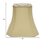 HomeRoots 14" Slanted Square Bell Linen Lampshade in Pale Brown Finish