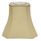 HomeRoots 14" Slanted Square Bell Linen Lampshade in Pale Brown Finish