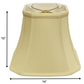 HomeRoots 14" Slanted Square Bell Monay Shantung Lampshade in Antique White Finish