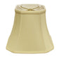 HomeRoots 14" Slanted Square Bell Monay Shantung Lampshade in Antique White Finish