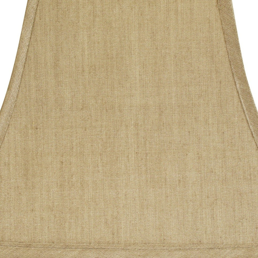 HomeRoots 14" Square Bell No Slub Lampshade in Pale Brown Finish