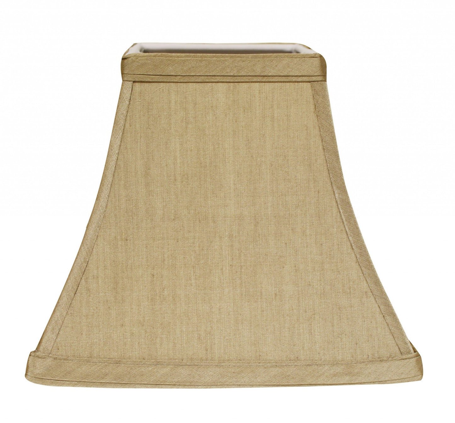 HomeRoots 14" Square Bell No Slub Lampshade in Pale Brown Finish